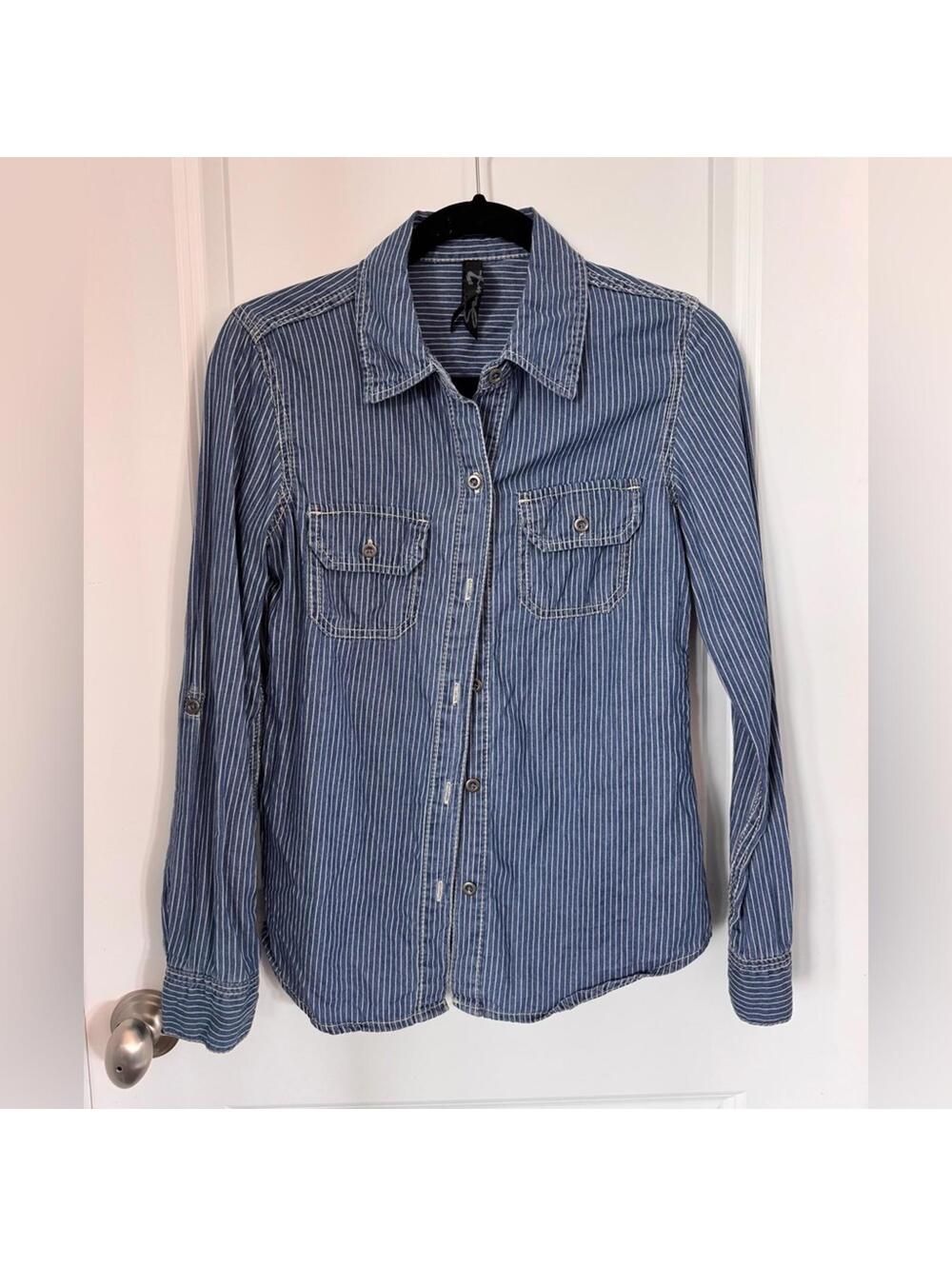 7 for all Mankind Striped Button Down